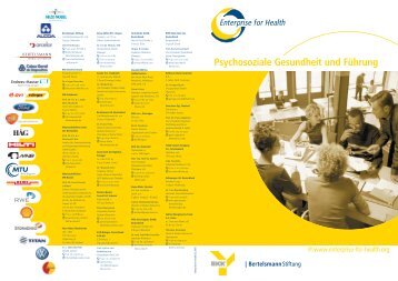 Psychosoziale Gesundheit und Führung - Enterprise for Health