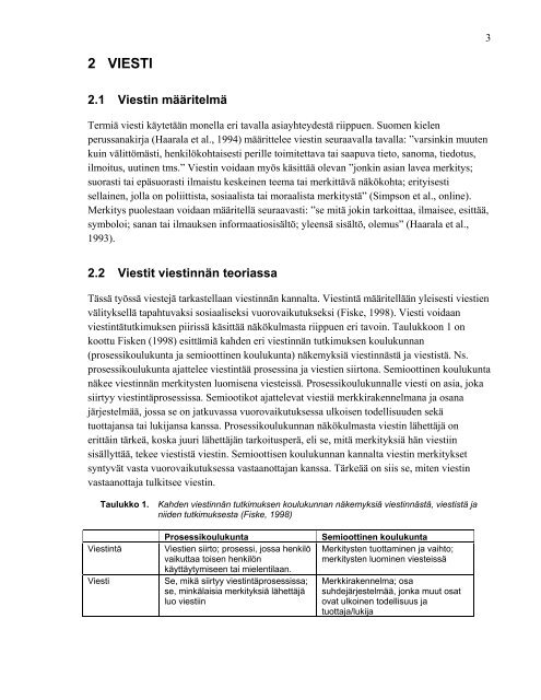 Teknisten parametrien vaikutus uutiskuvan viestiin eri ...