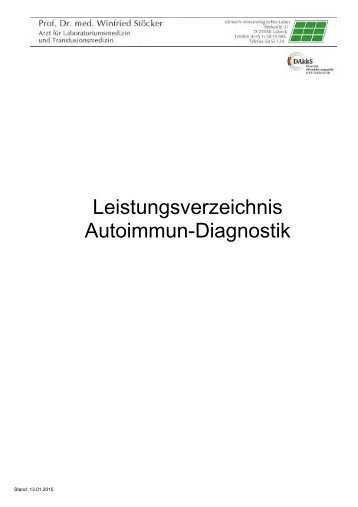 Leistungsverzeichnis Autoimmun-Diagnostik - Labor-stoecker.de