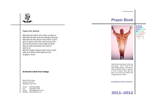 Prayer Book (Read-Only) - St Dominics | Sixth Form College