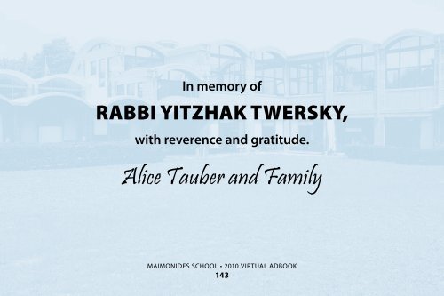 2010 Virtual Adbook - Maimonides School