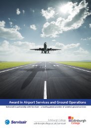 Award in Airport Services and Ground Operations - Stevenson College