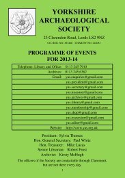 yorkshire archaeological society - Council for British Archaeology