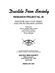 Monotonic and cyclic Property Determination for Ductile Iron