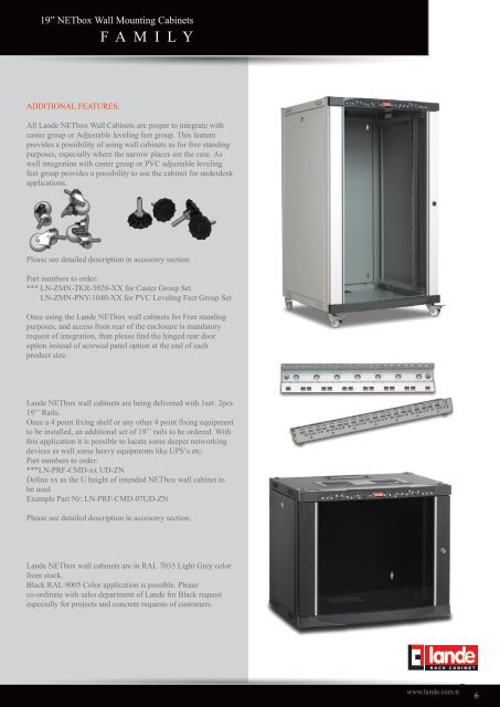 19" NETbox Series Wall Mounting Cabinets Pdf View - LANDE