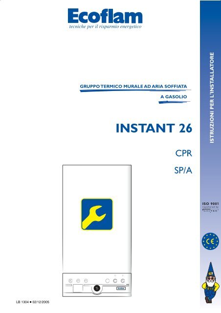 Manuale installatore INSTANT 26 - Elco Ecoflam