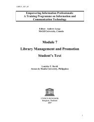 Module 7 - Library Management and Promotion - UNESCO Bangkok