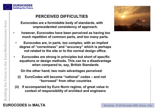 eurocodes in malta - European Laboratory for Structural Assessment