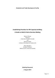 Establishing Priorities for SPS Capacity-building - Standards and ...