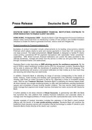 Press Release - GTB - Deutsche Bank