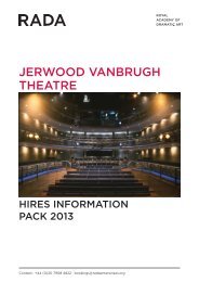 JERWOOD VANBRUGH THEATRE - RADA