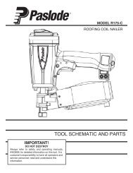 TOOL SCHEMATIC AND PARTS - Paslode Nails Performance