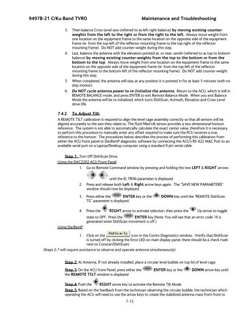 User Manual Dual C or Quad Ku Band TVRO Antenna (9497B-21)