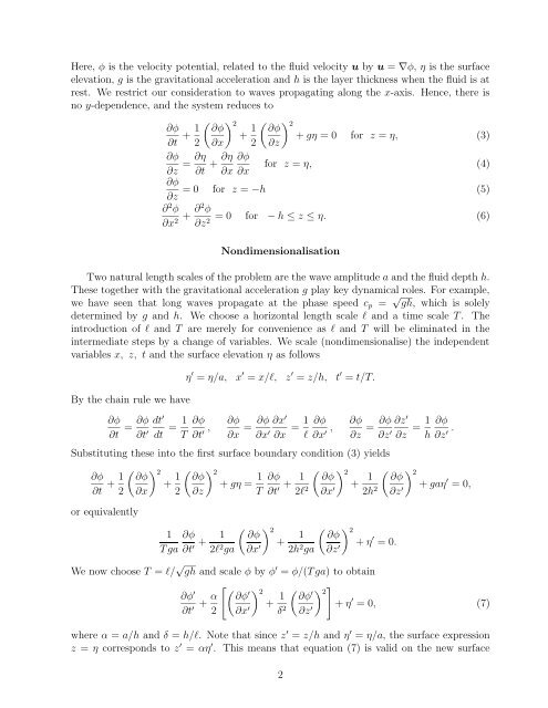 Brief notes on the derivation of the KdV equation