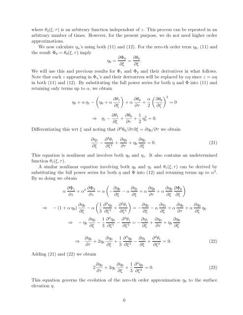 Brief notes on the derivation of the KdV equation