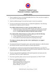 Financial Assistance Application - Eisenhower Medical Center