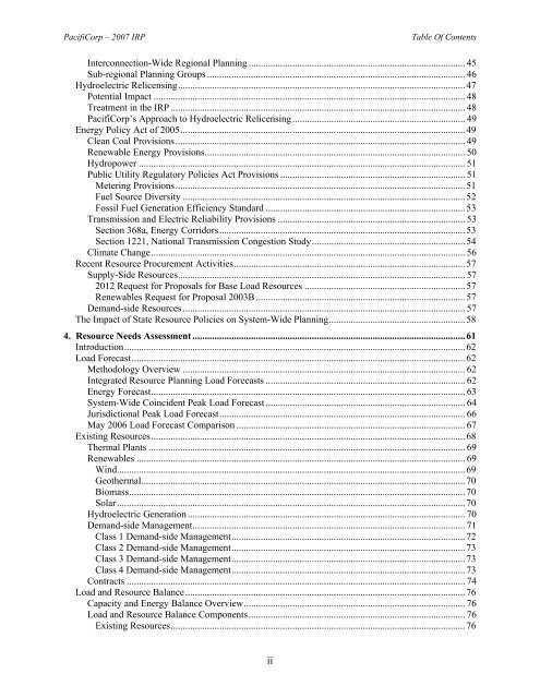 PacifiCorp 2007 Integrated Resource Plan (May 30, 2007)