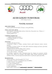 AUDI GOLFO TURNYRAS - Lietuvos Golfo Federacija