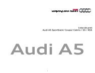Lista de pret Audi A5 - 06.07.2010 - Audi Romania
