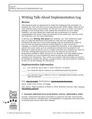 Writing Talk Aloud Template - AEA 267