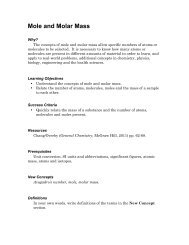 Mole and Molar Mass - PageOut