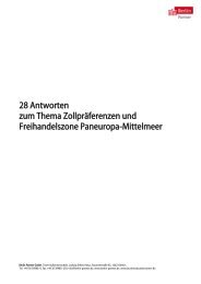 Antworten zur Freihandelszone Paneuropa-Mittelmeer (Paneuro-Med)