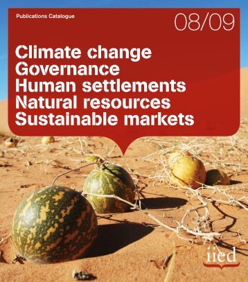 Climate change Governance Human settlements Natural ... - iied.org