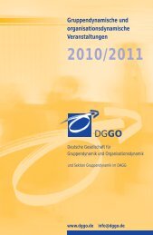 Gruppendynamische und organisationsdynamische ... - DGGO