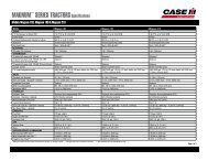 MAGNUMâ¢ SERIES TRACTORSSpecifications - Case IH