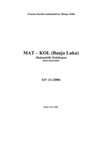 MAT – KOL (Banja Luka) - International Mathematical Virtual Institute