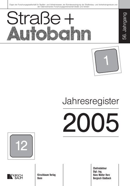 Jahresregister STA 2005
