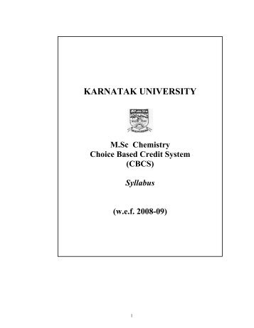 Chemistry CBCS Syllabus _PG_.pdf - Karnatak University, Dharwad