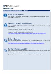 Exit Checklist - Adm.monash.edu.au - Monash University