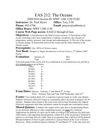 EAS 212: The Oceans - Earth and Atmospheric Sciences - University ...