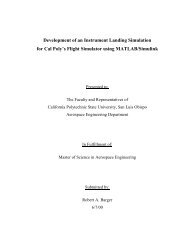 Developement Of An Instrument Landing Simulation ... - Cal Poly