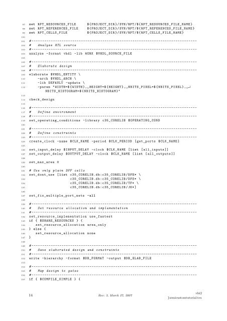 Tutorial for the Semi Custom Part of the Image Processing System