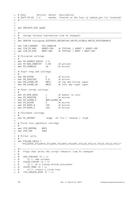 Tutorial for the Semi Custom Part of the Image Processing System