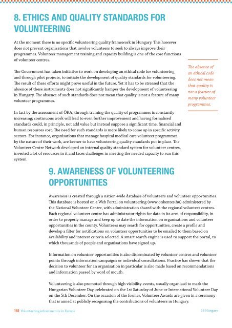 VOLUNTEERING INFRASTRUCTURE