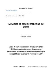 Téléchargez le mémoire - Société Française de Médecine du Sport