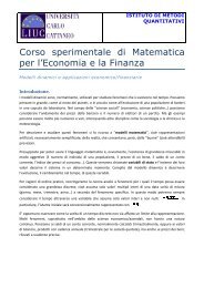 Corso sperimentale di Matematica per l'Economia e la Finanza