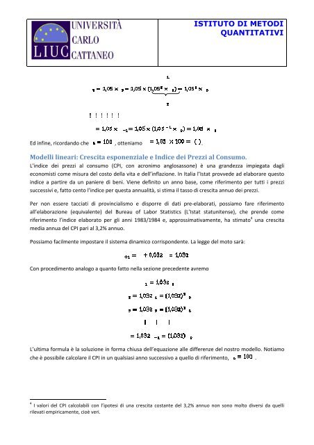 Corso sperimentale di Matematica per l'Economia e la Finanza