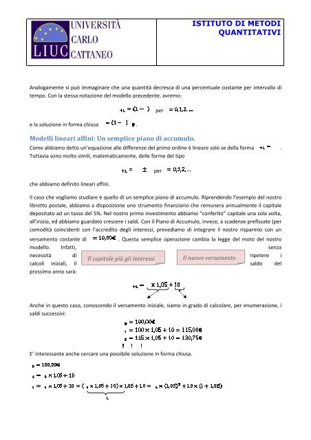 Corso sperimentale di Matematica per l'Economia e la Finanza