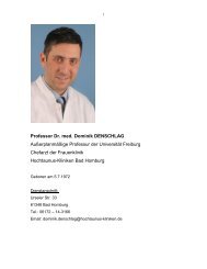 Curriculum vitae Prof. Dr. Dominik Denschlag - Hochtaunus-Kliniken