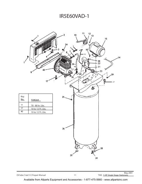 Air Compressor Repair Manual - Allparts Equipment &amp; Accessories