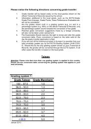 1 Taiwan Grading system 1 Grade Taiwan Grade Mannheim ... - BWL