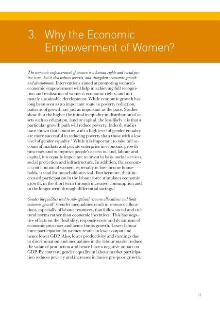 Women's Economic Empowerment: Scope for Sida's Engagement
