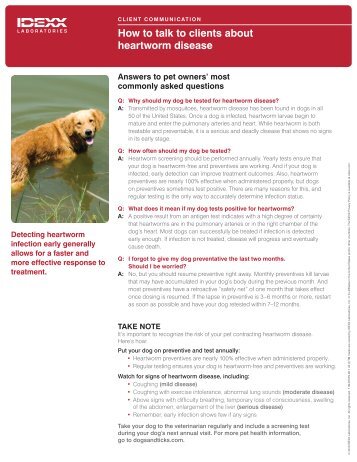 The ABC's of Vector-borne Disease - IDEXX Laboratories