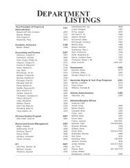 DEPARTMENT LISTINGS - Youngstown State University