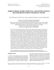 porous media matric potential and water content measurements ...