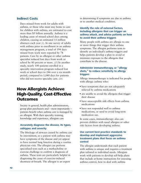 Better Outcomes at Lower Cost - American College of Allergy ...